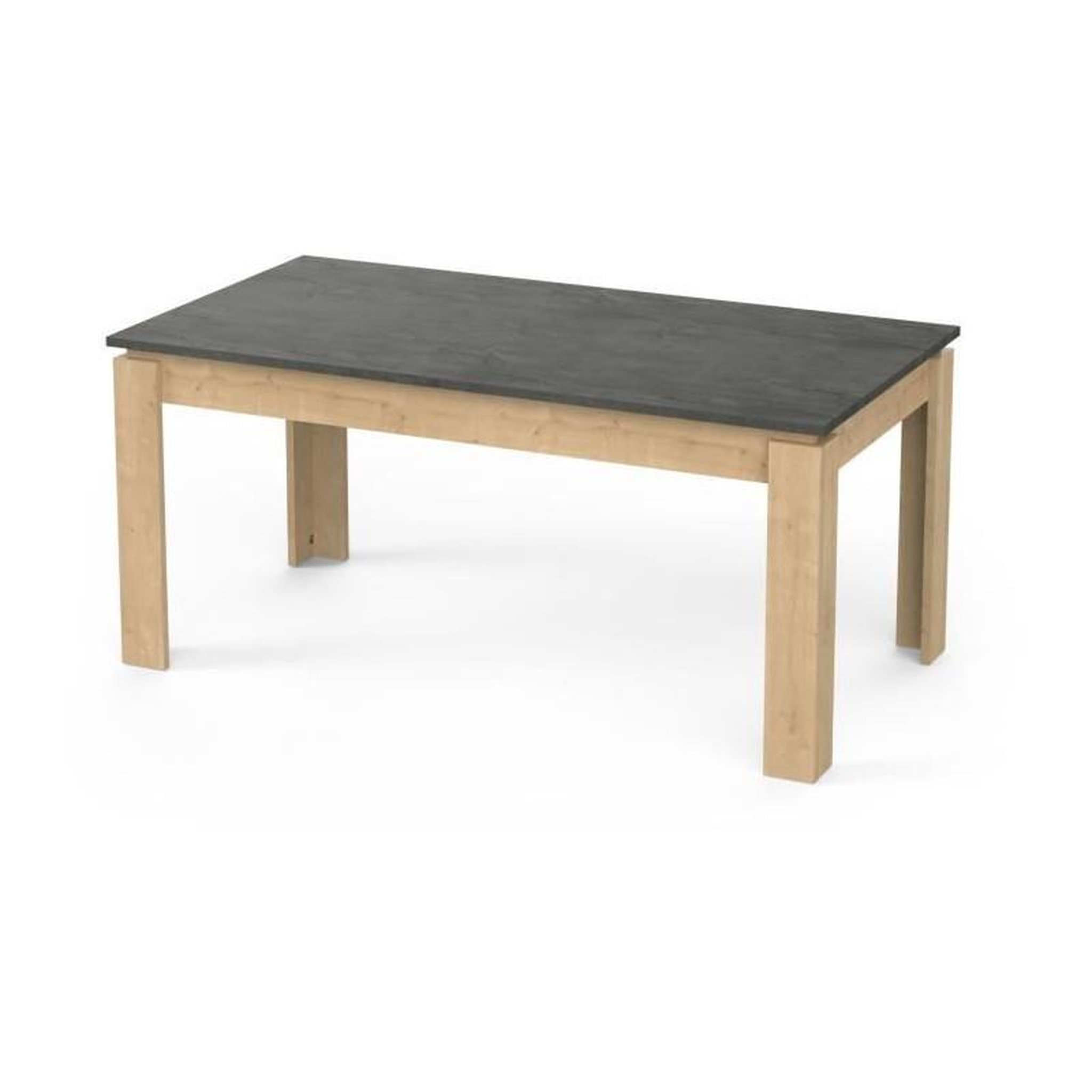 Demeyere Table a manger seule AUSTIN - 6 personnes - Décor chene Hamilton et Sidewalk - L179 x P 90 x H 77 cm - DEMEYERE
