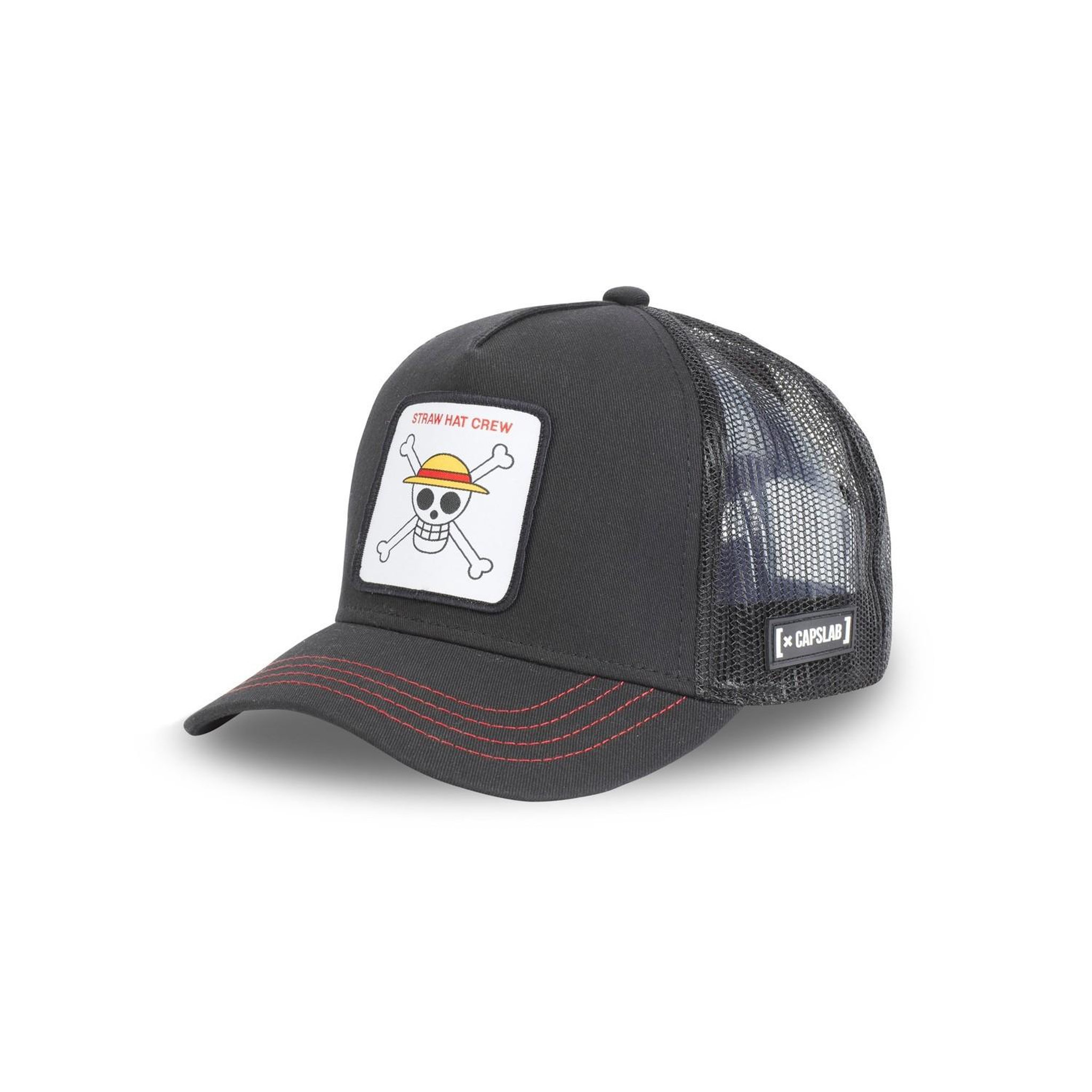 CAPSLAB Casquette adulte One Piece Straw Hat Piece. Coloris disponibles : Noir