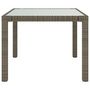 Voir la diapositive 3 : VIDAXL Table de jardin 90x90x75 cm Verre trempe et resine tressee Gris
