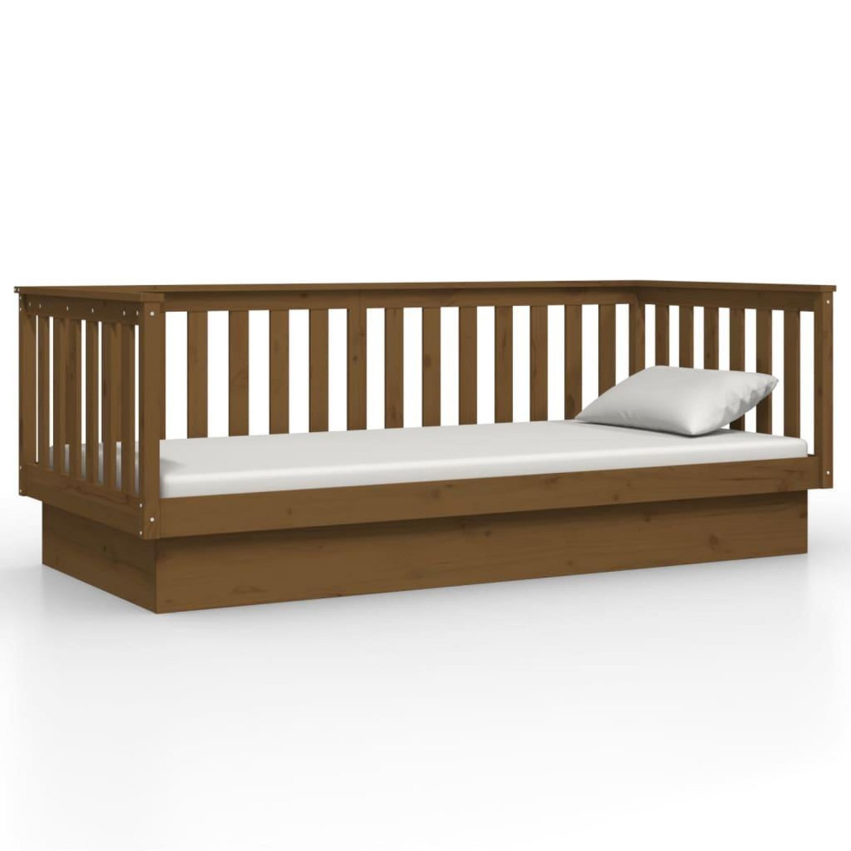VIDAXL Lit de jour sans matelas marron miel 90x200 cm bois pin massif