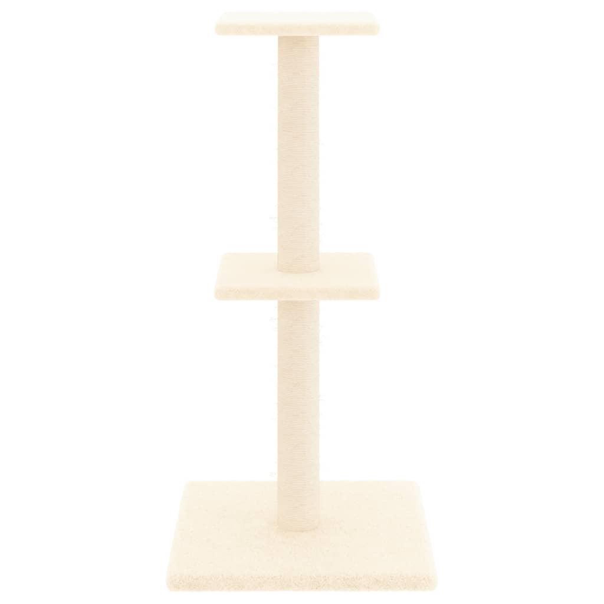 Voir la diapositive 3 : VIDAXL Arbre a chat avec griffoirs en sisal creme 73 cm
