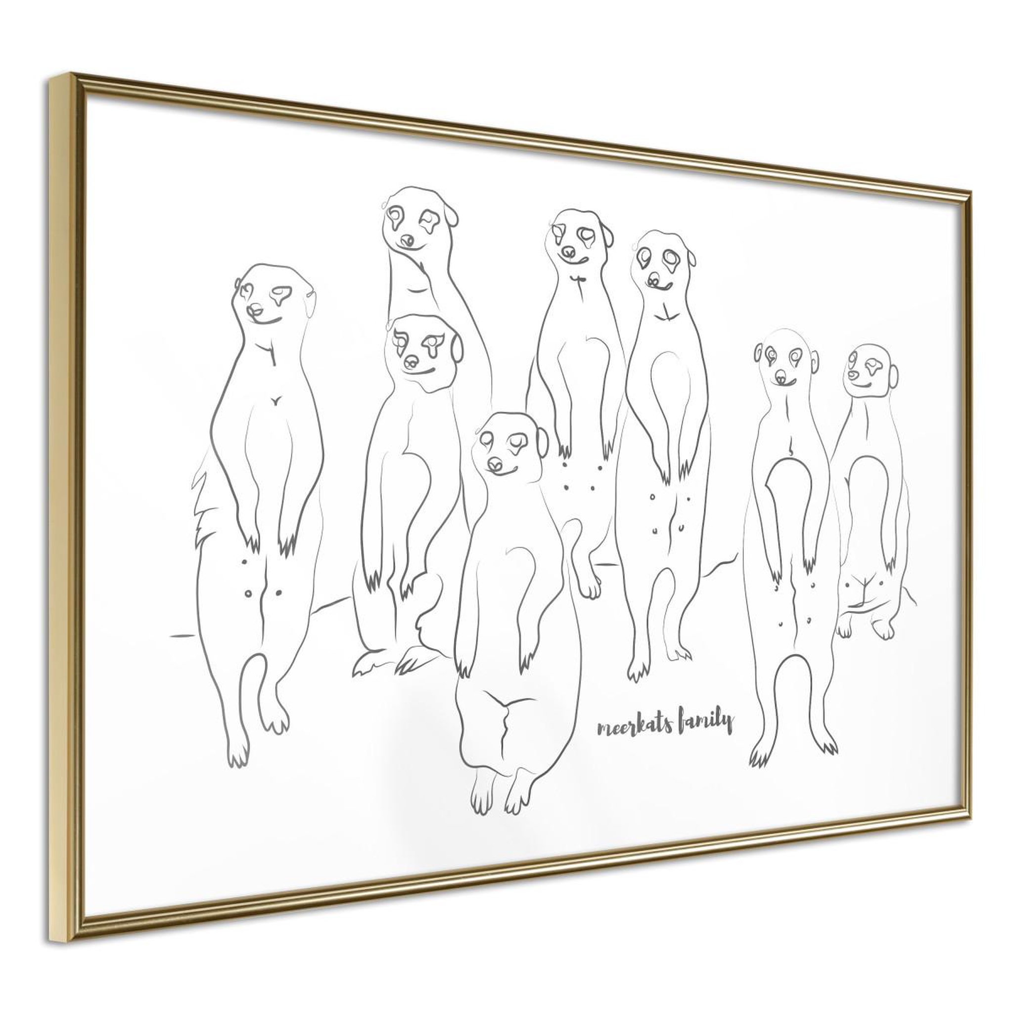 Paris Prix Affiche murale encadrée  meerkat lookout