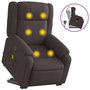 Voir la diapositive 2 : VIDAXL Fauteuil inclinable de massage Marron fonce Tissu