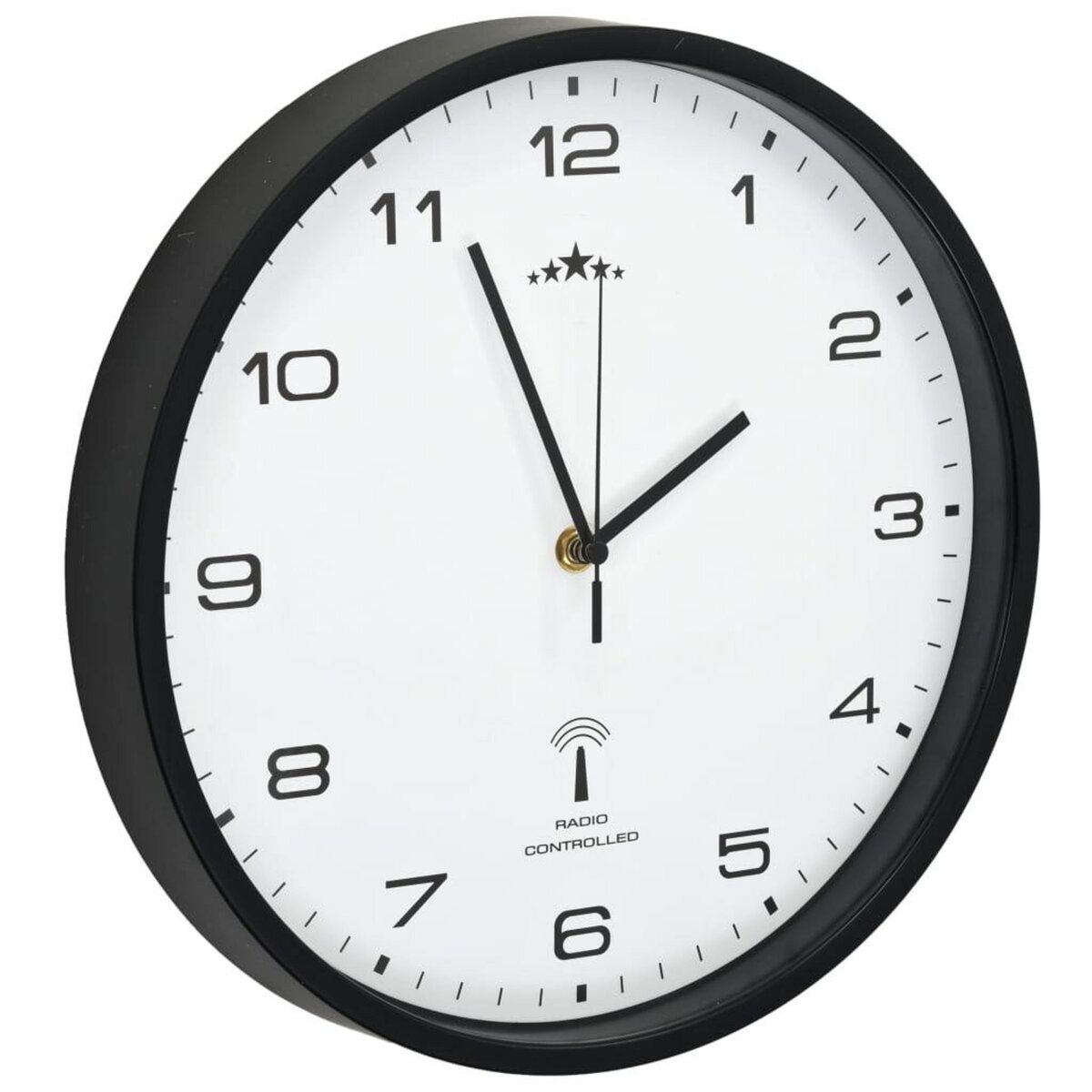 VIDAXL Horloge murale radioguidee Mouvement a quartz 31 cm Blanc/noir