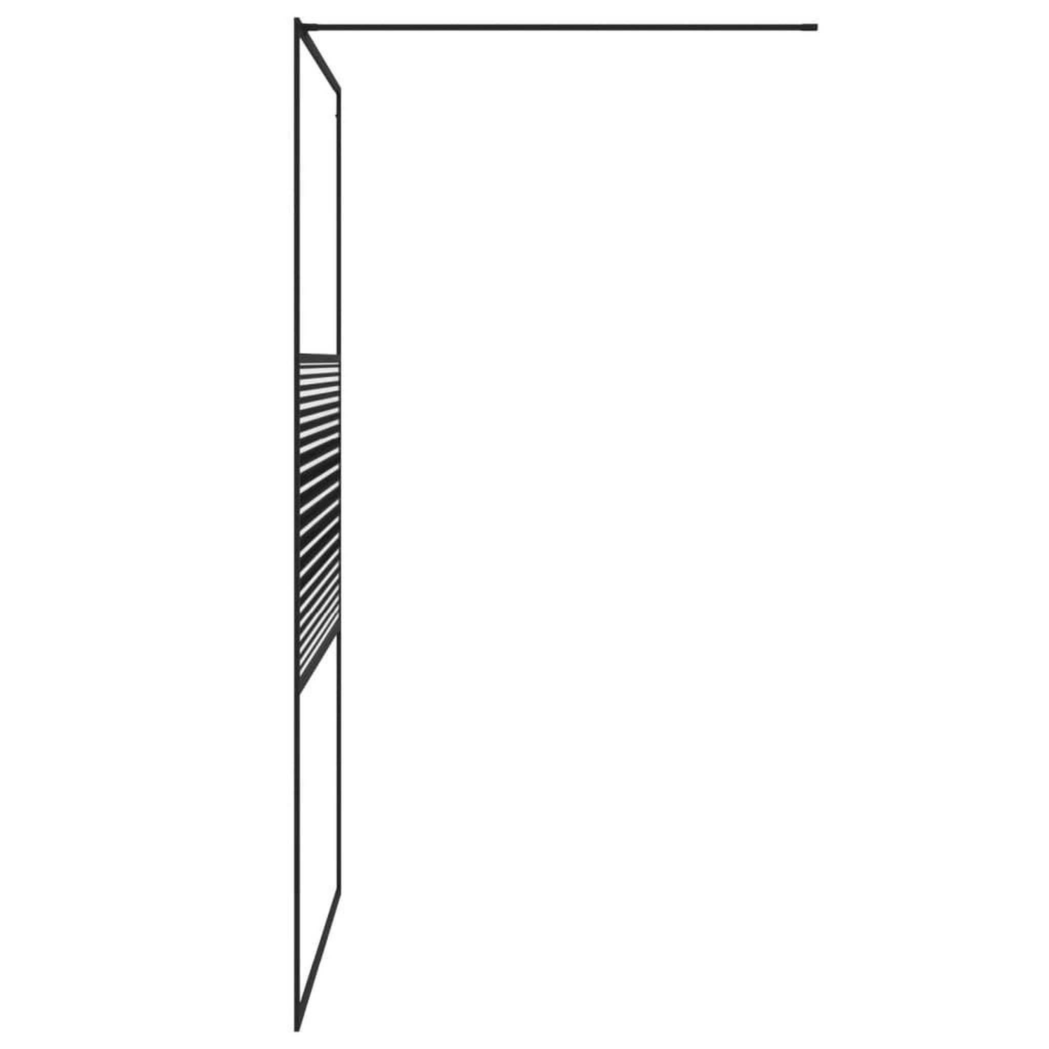 Voir la diapositive 4 : VIDAXL Paroi de douche Noir 115x195 cm Verre ESG transparent