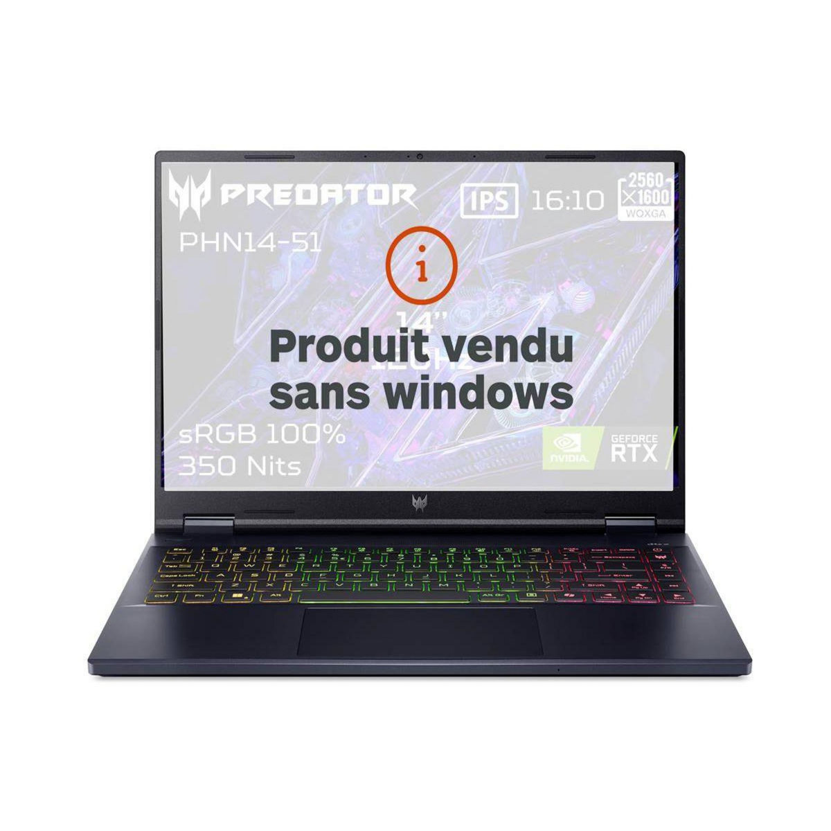 ACER PC Gamer Predator Helios Neo 14-51-545R Sans OS