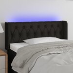 VIDAXL Tete de lit a LED Noir 93x16x78/88 cm Tissu
