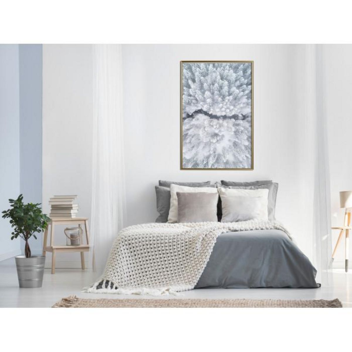 Paris Prix Affiche Murale Encadrée  Winter Forest From a Bird's Eye View