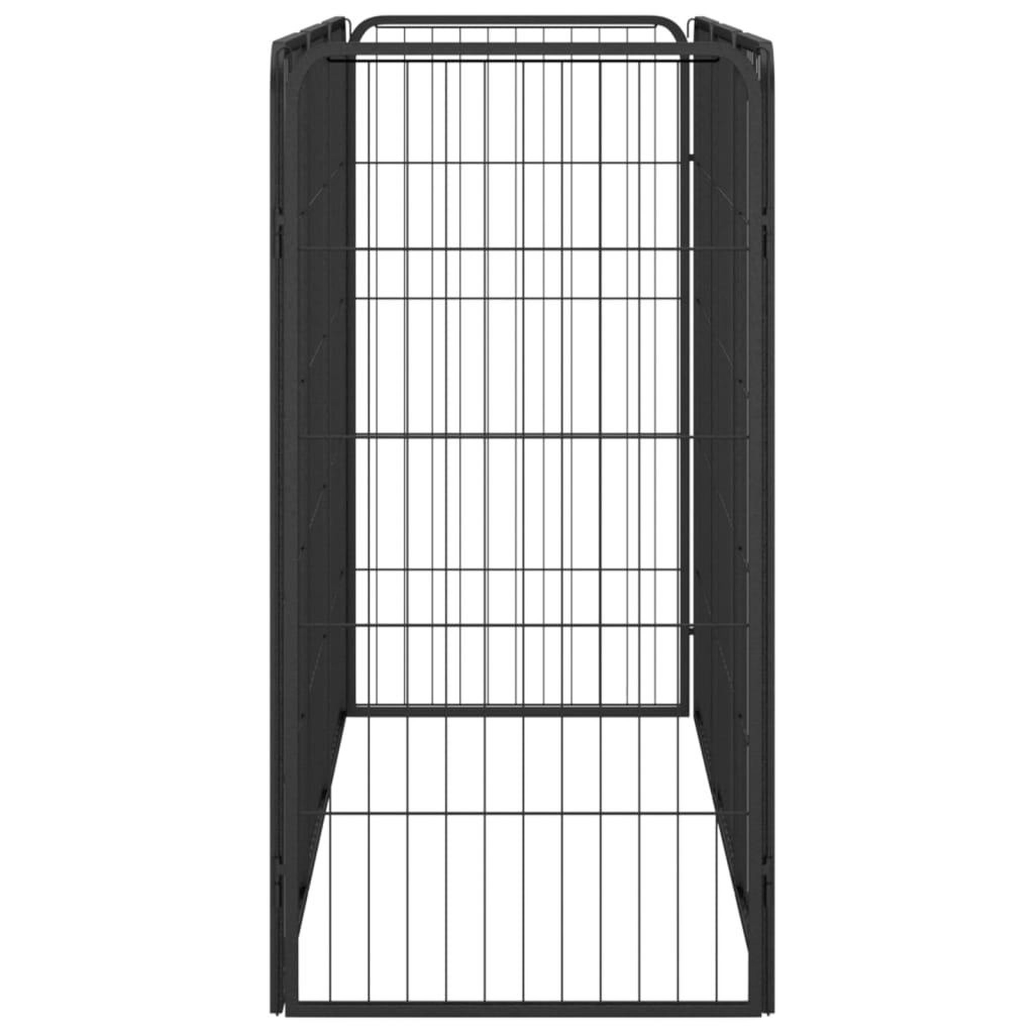 Voir la diapositive 4 : VIDAXL Parc pour chien 8 panneaux Noir 50x100cm Acier enduit de poudre