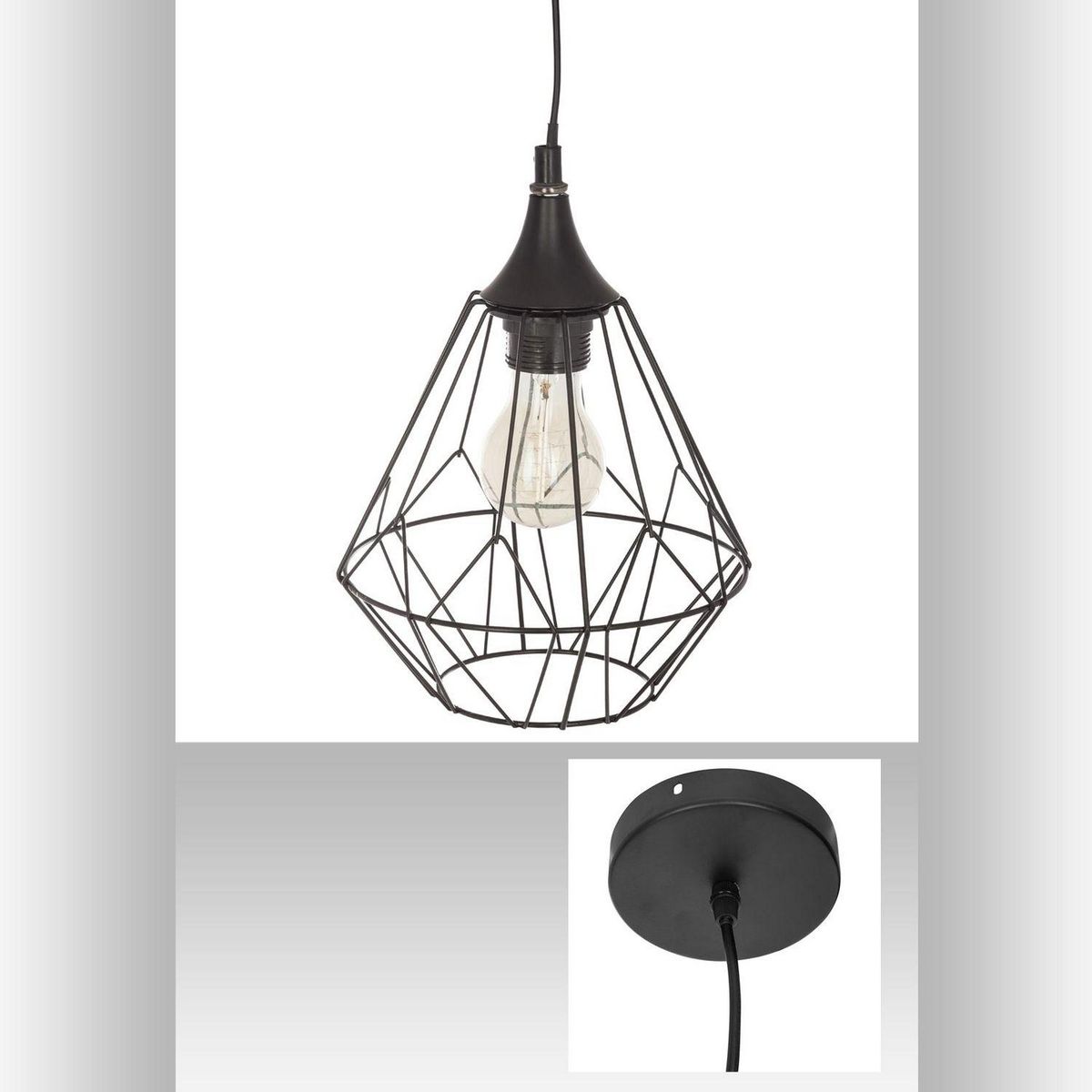 ATMOSPHERA Suspensions en métal filaire Flave - Noir