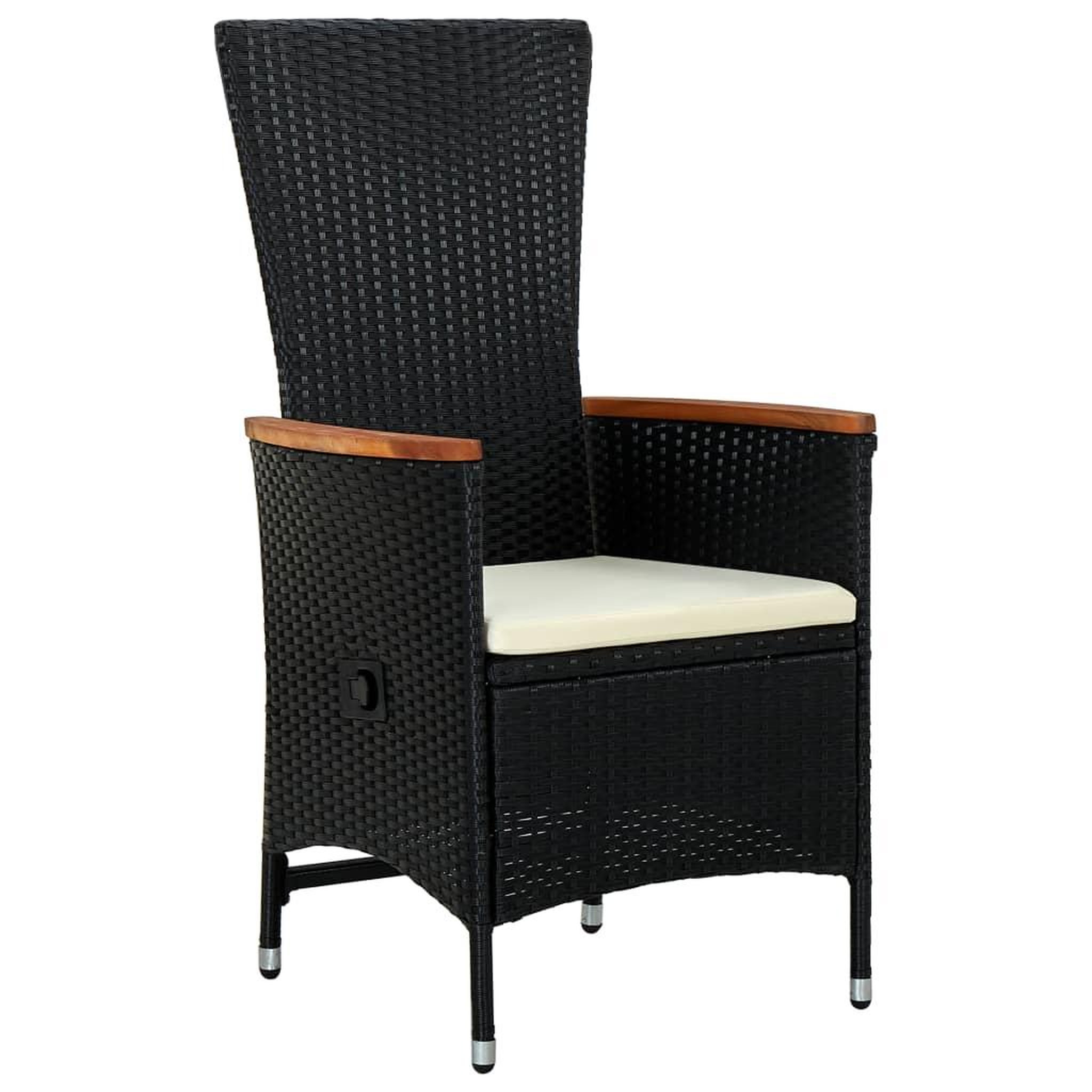 Voir la diapositive 4 : VIDAXL Ensemble a manger de jardin 11 pcs coussins noir resine tressee