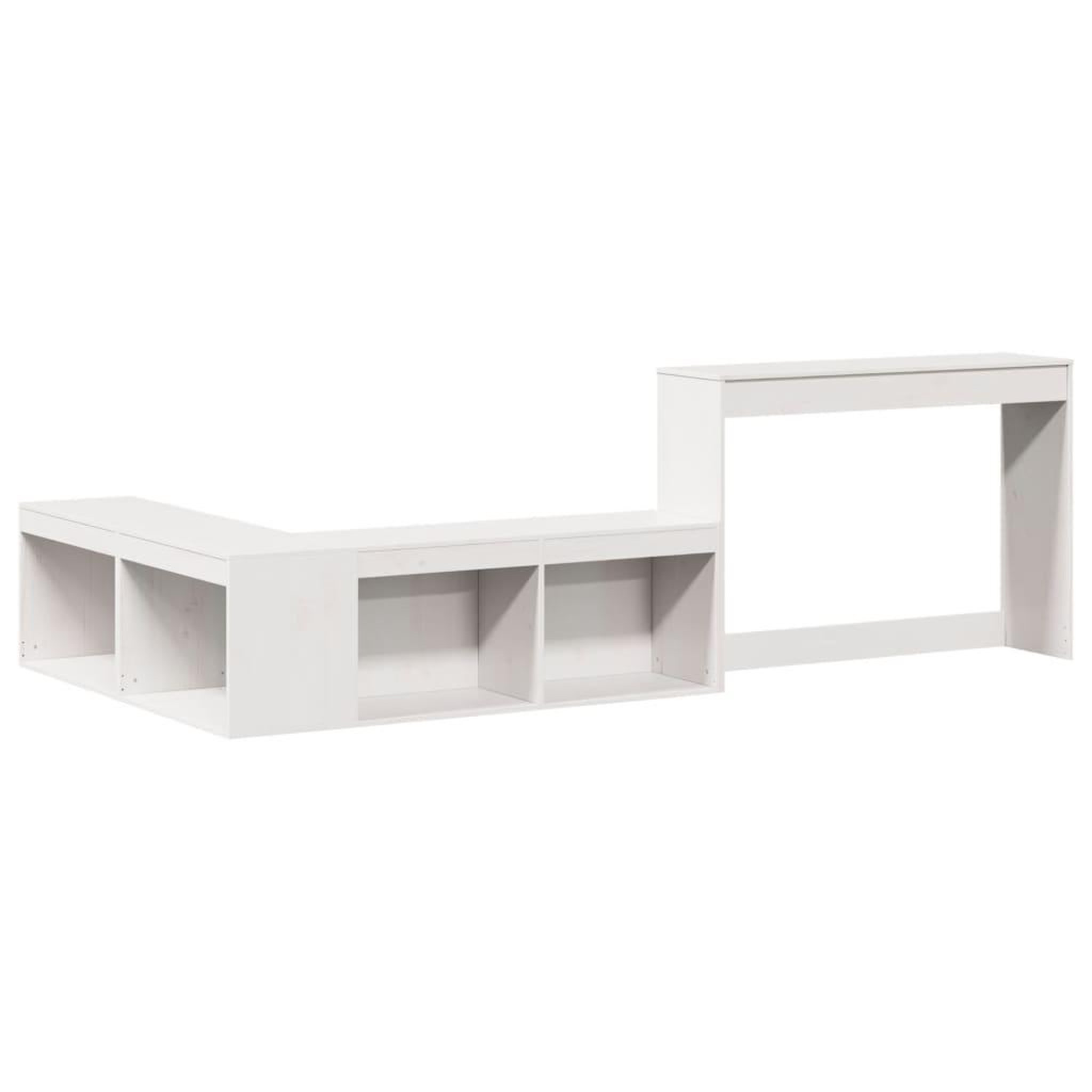 Voir la diapositive 3 : VIDAXL Table de chevet avec bureau blanc bois de pin massif