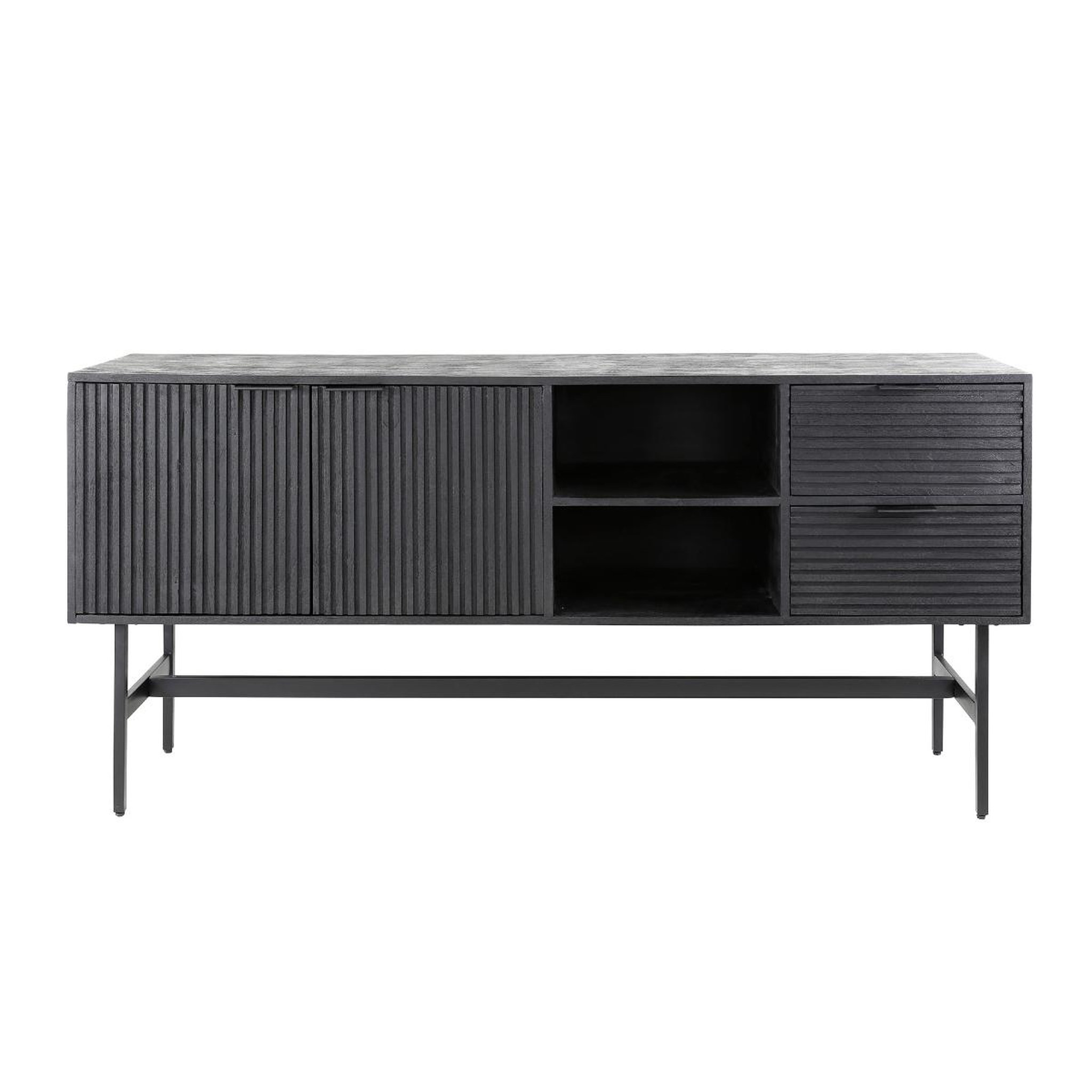 JLC KREATION Buffet bas en bois de manguier 3 portes-2 tiroirs INAYA