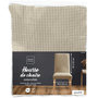 Voir la diapositive 3 : L3C Housse de chaise extensible en polyester gaufré coloris beige