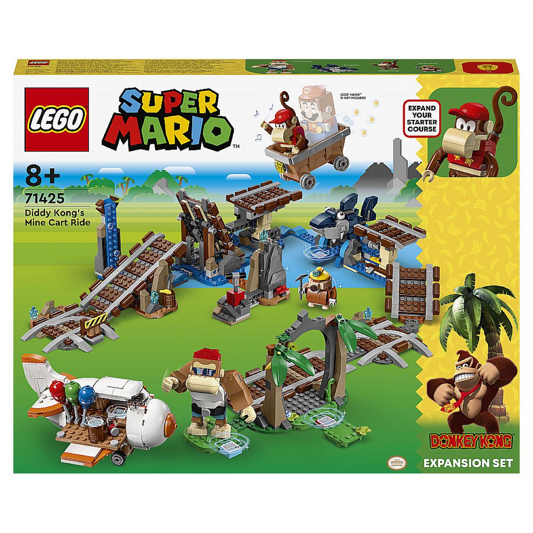 LEGO 71425 Ensemble d extension course de chariot de mine de diddy kong Super Mario™