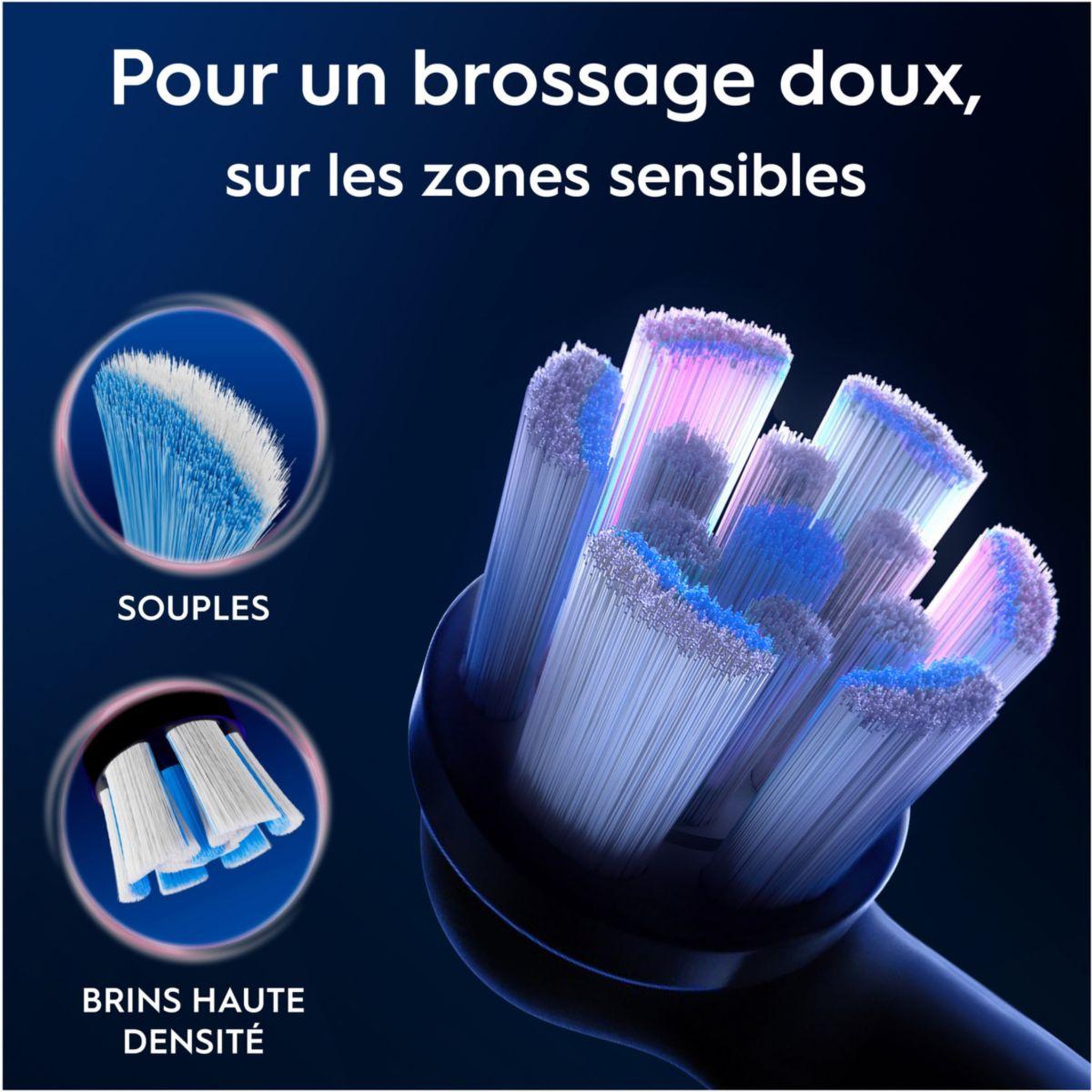 Voir la diapositive 3 : ORAL B Brossette dentaire io gentle care noir x3
