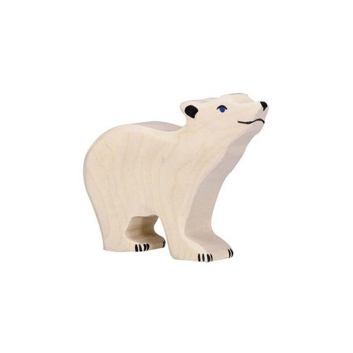 Holztiger Figurine Holztiger Ours polaire petit tête haute