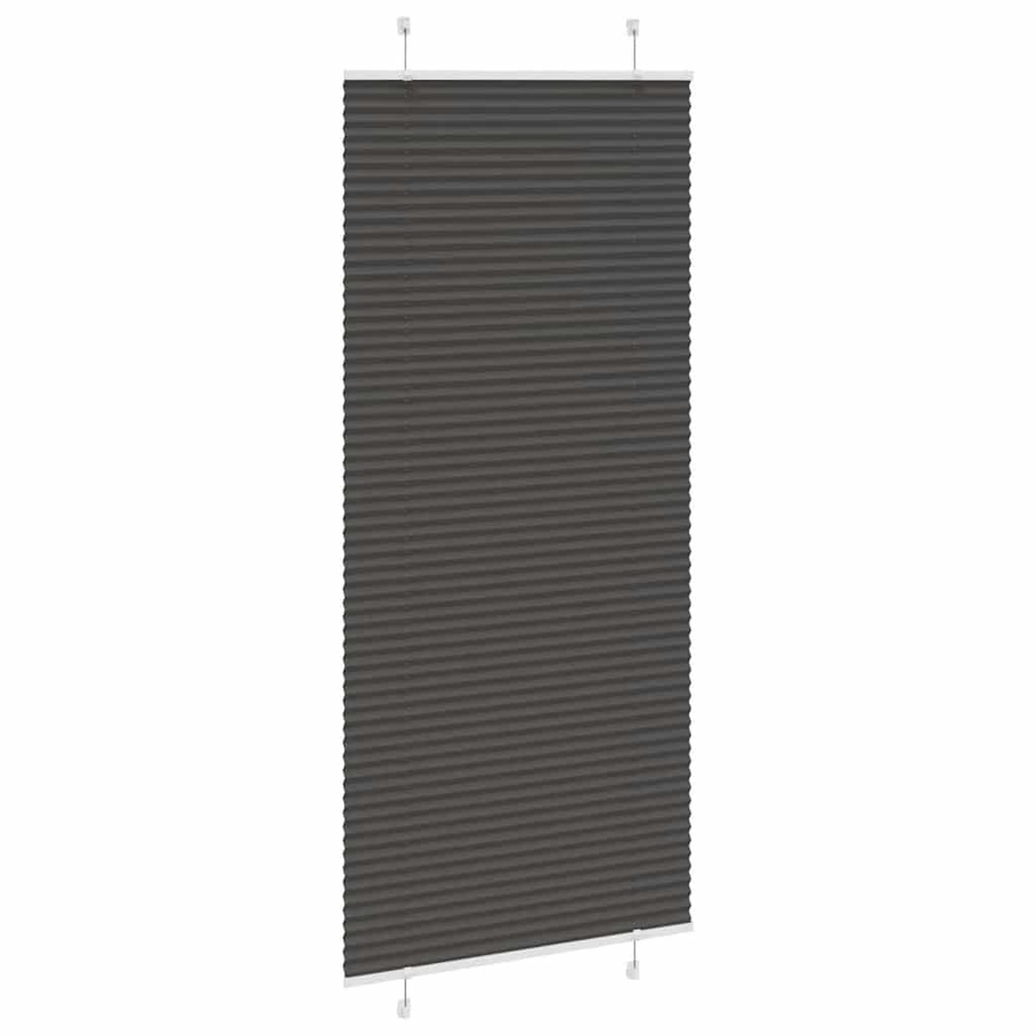 Voir la diapositive 4 : VIDAXL Store plisse noir 90x200 cm largeur du tissu 89,4 cm polyester