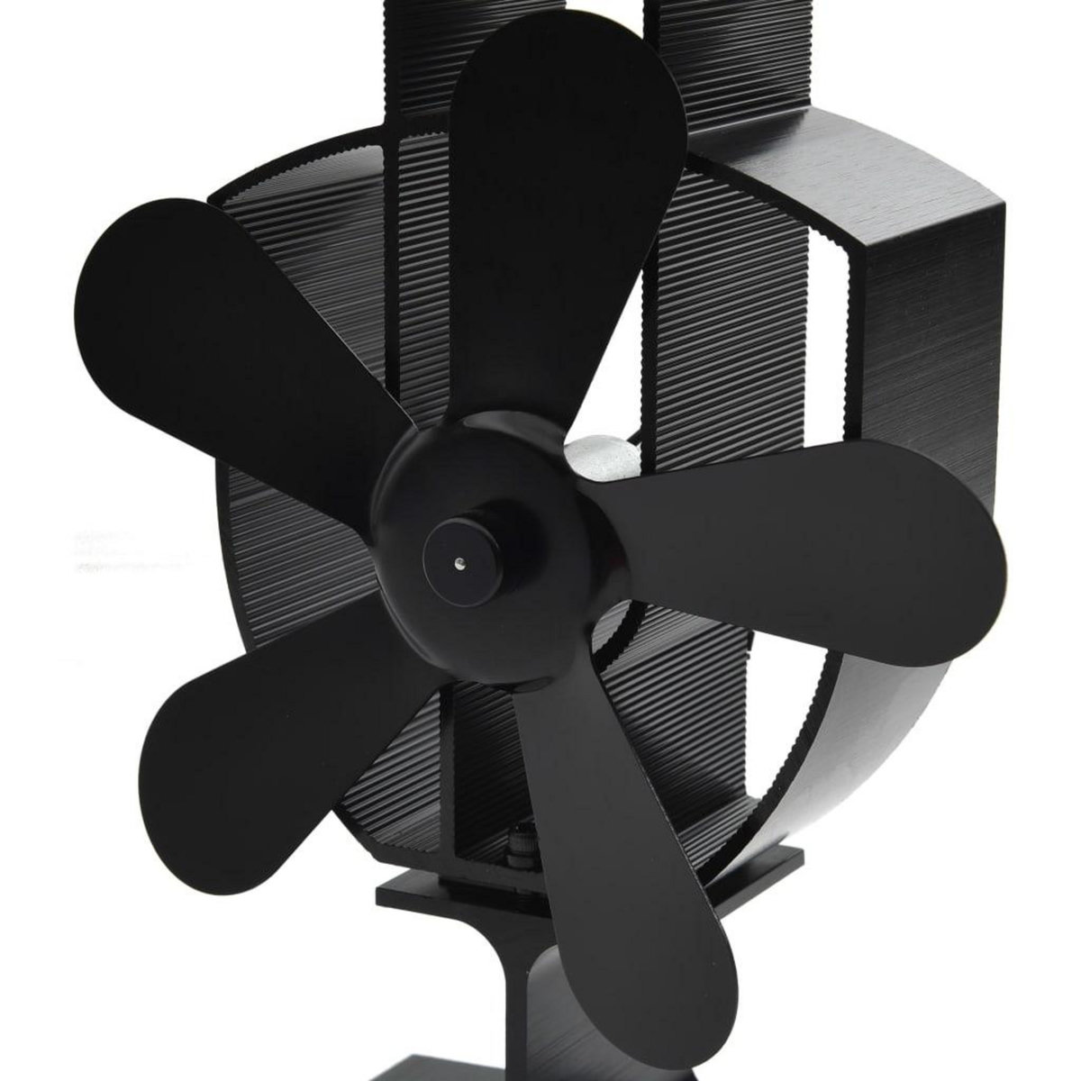 VIDAXL Ventilateur de poele alimente par chaleur 5 pales Noir