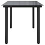 Voir la diapositive 4 : VIDAXL Table a dîner de jardin Noir 160x80x74 cm Acier et verre trempe