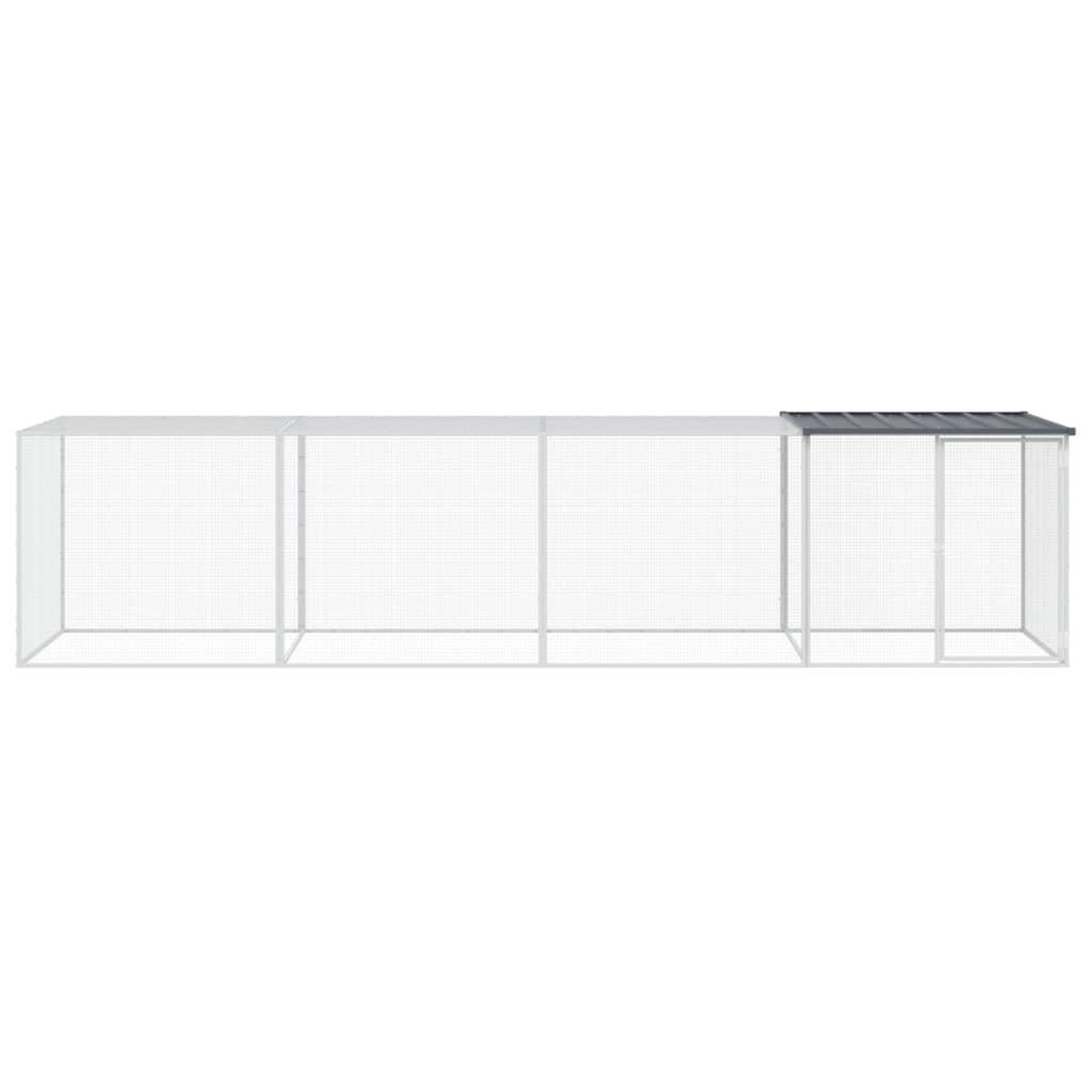 Voir la diapositive 3 : VIDAXL Poulailler avec toit anthracite 403x98x90 cm acier galvanise