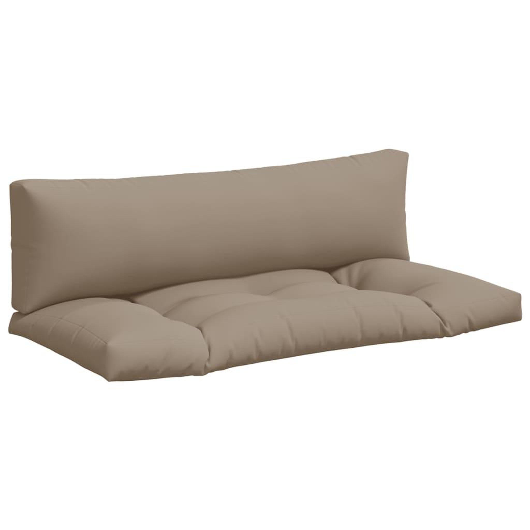 Voir la diapositive 2 : VIDAXL Coussins de palette lot de 2 taupe tissu