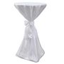 Voir la diapositive 4 : VIDAXL Housse de table blanche avec ruban 60 cm 2 pieces