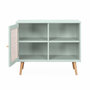 Voir la diapositive 5 : SWEEEK Meuble de rangement en cannage 80x39x65.8cm  Bohème - Vert céladon-  2 niveaux - 1 porte -  pieds scandinaves. buffet bas