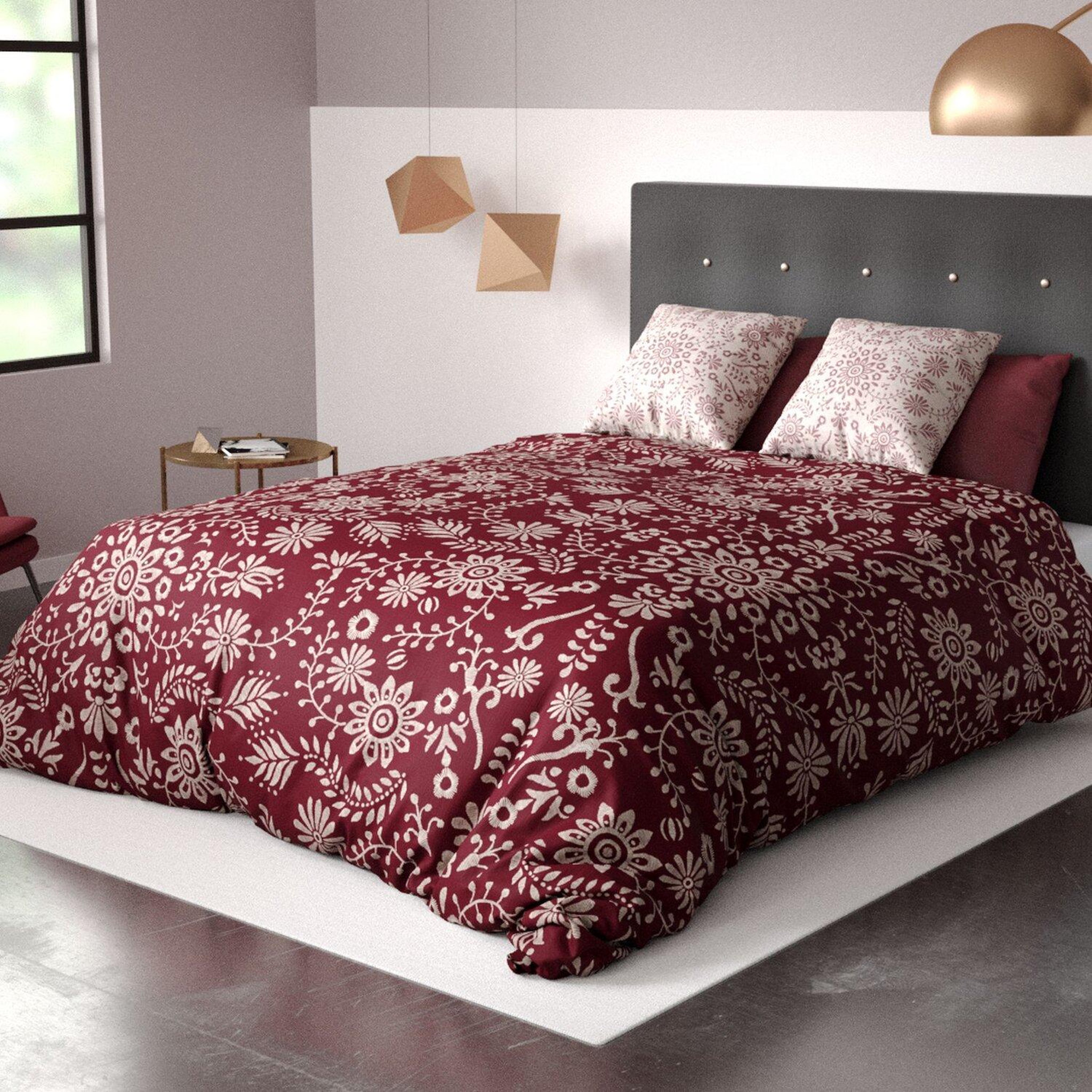 Les Ateliers du Linge Parure housse de couette 100% coton 57fils-vishka. Coloris disponibles : Beige