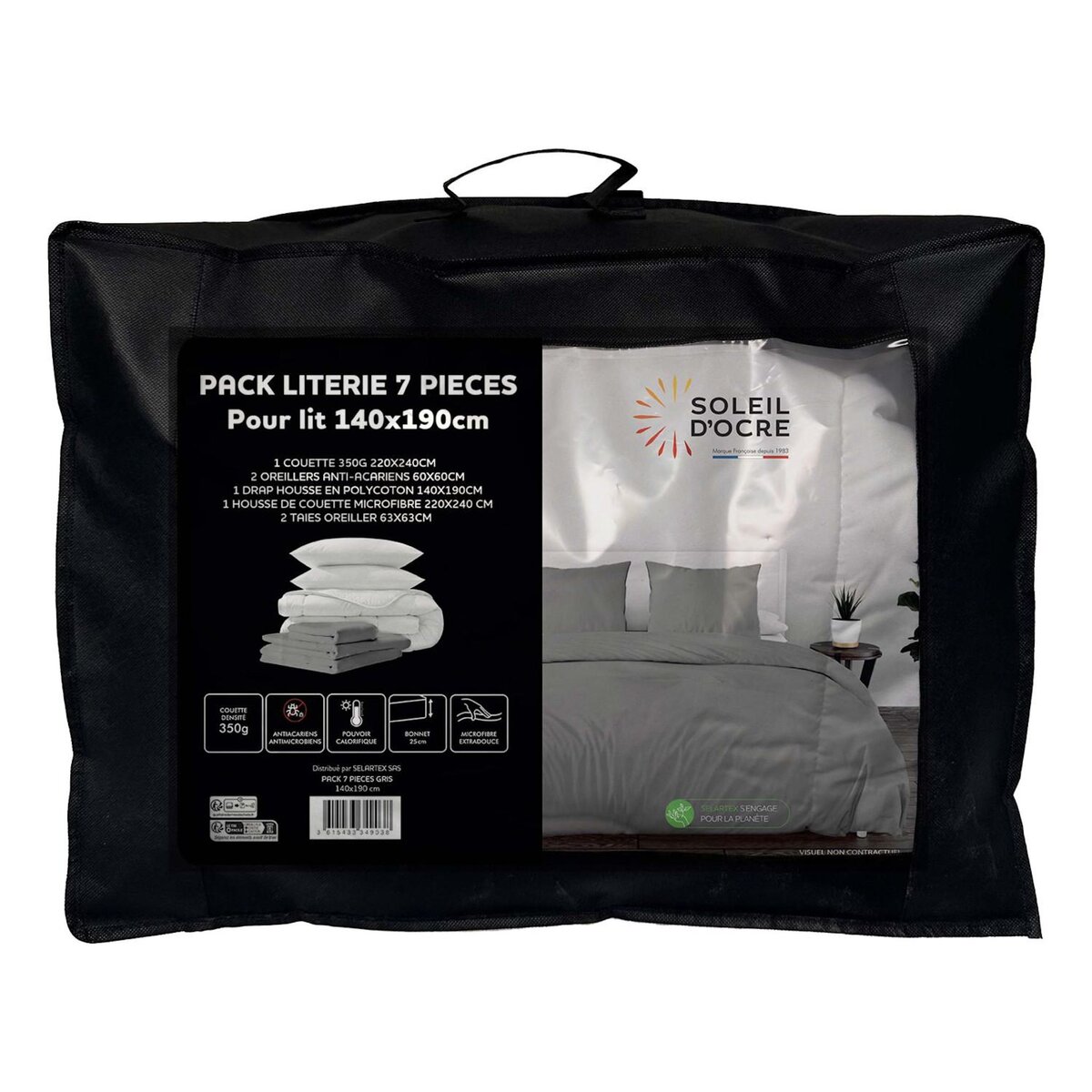 SOLEIL D'OCRE Ensemble couette et parure 7 Pièces BOHEME, par Soleil d'ocre