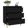 Voir la diapositive 5 : VIDAXL Buffet Noir 60x35x70 cm Bois d'ingenierie