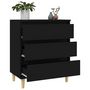 Voir la diapositive 5 : VIDAXL Buffet Noir 60x35x70 cm Bois d'ingenierie