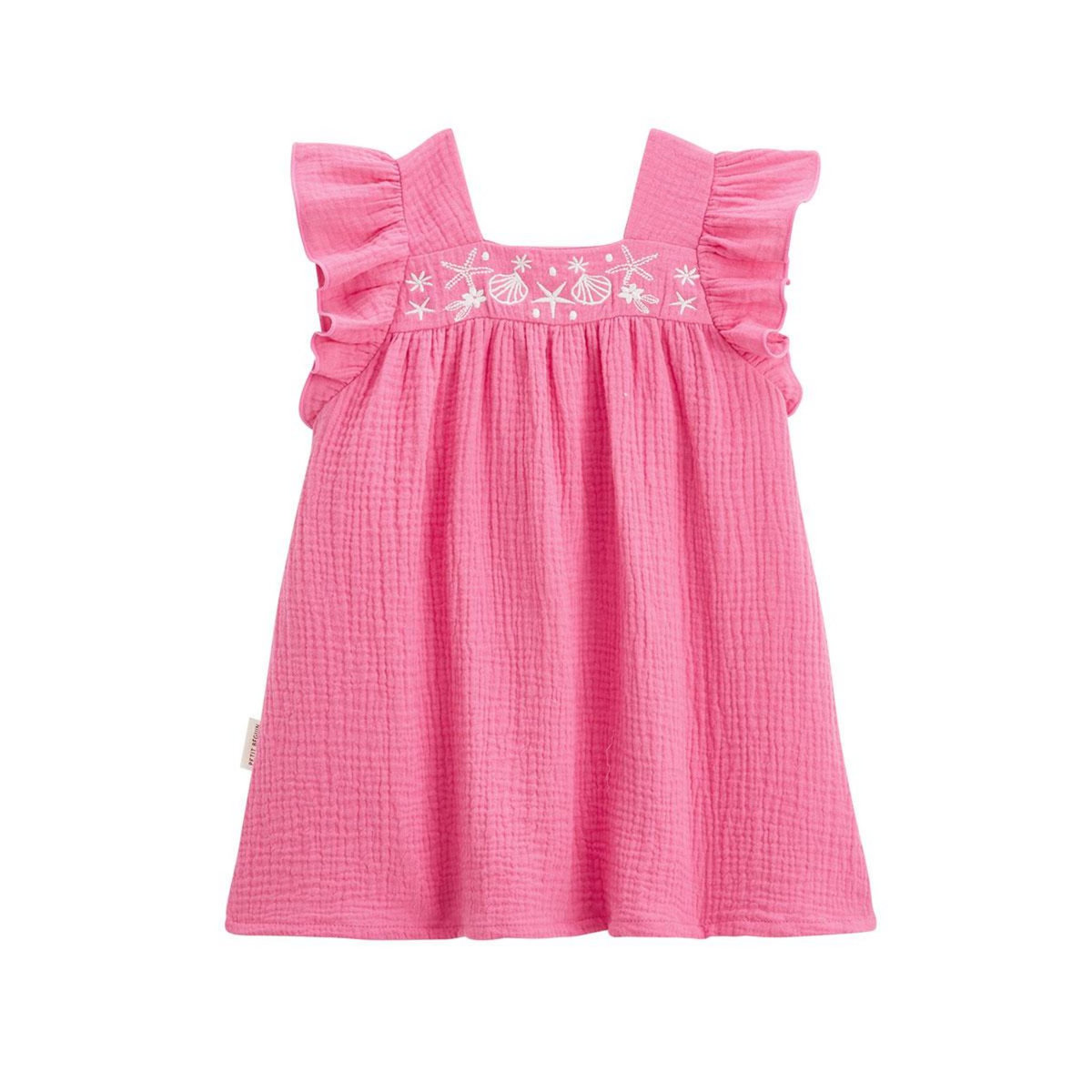 Petit Béguin Robe enfant en gaze de coton Bahamas