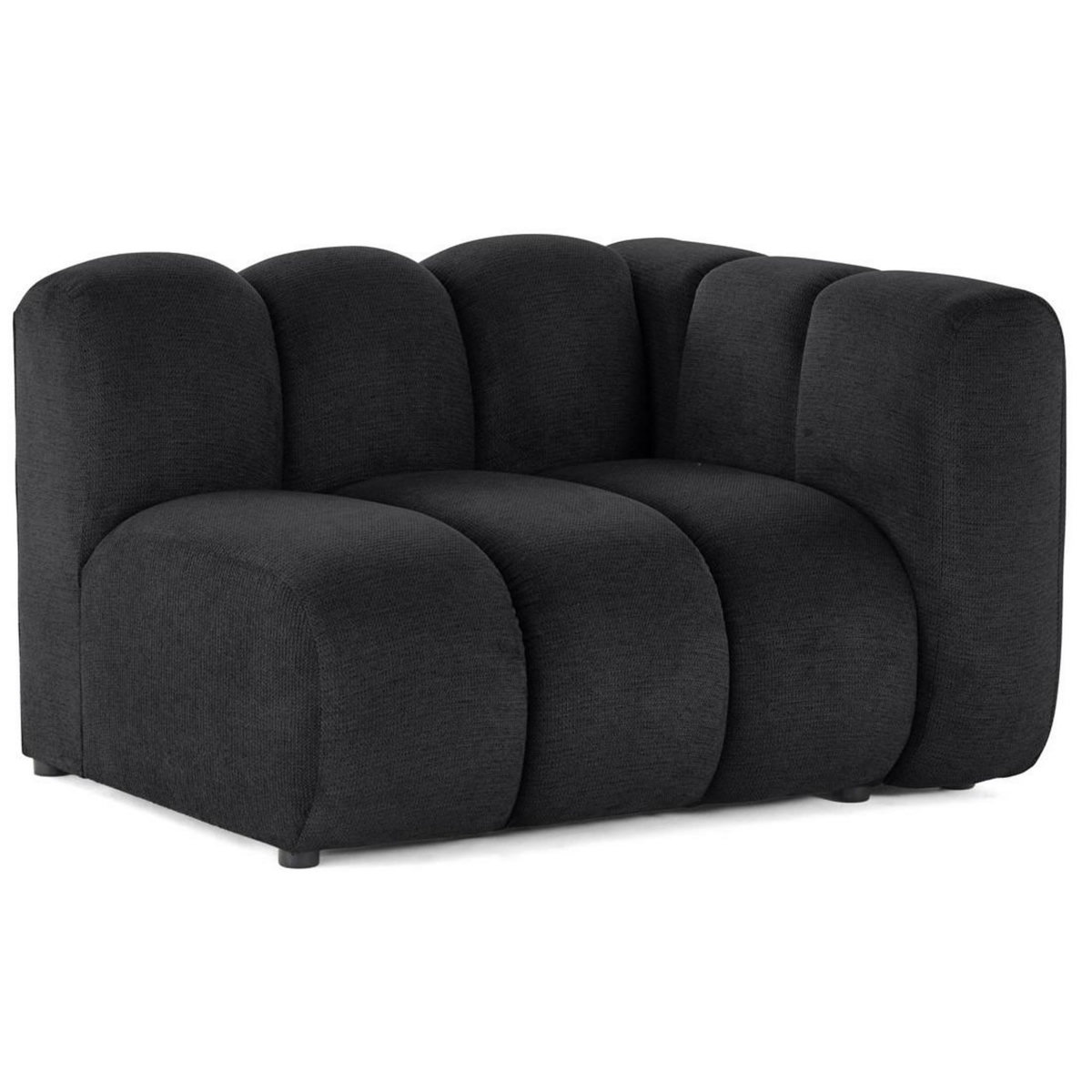 LISA DESIGN Debbie - module d'assise droit en tissu texturé