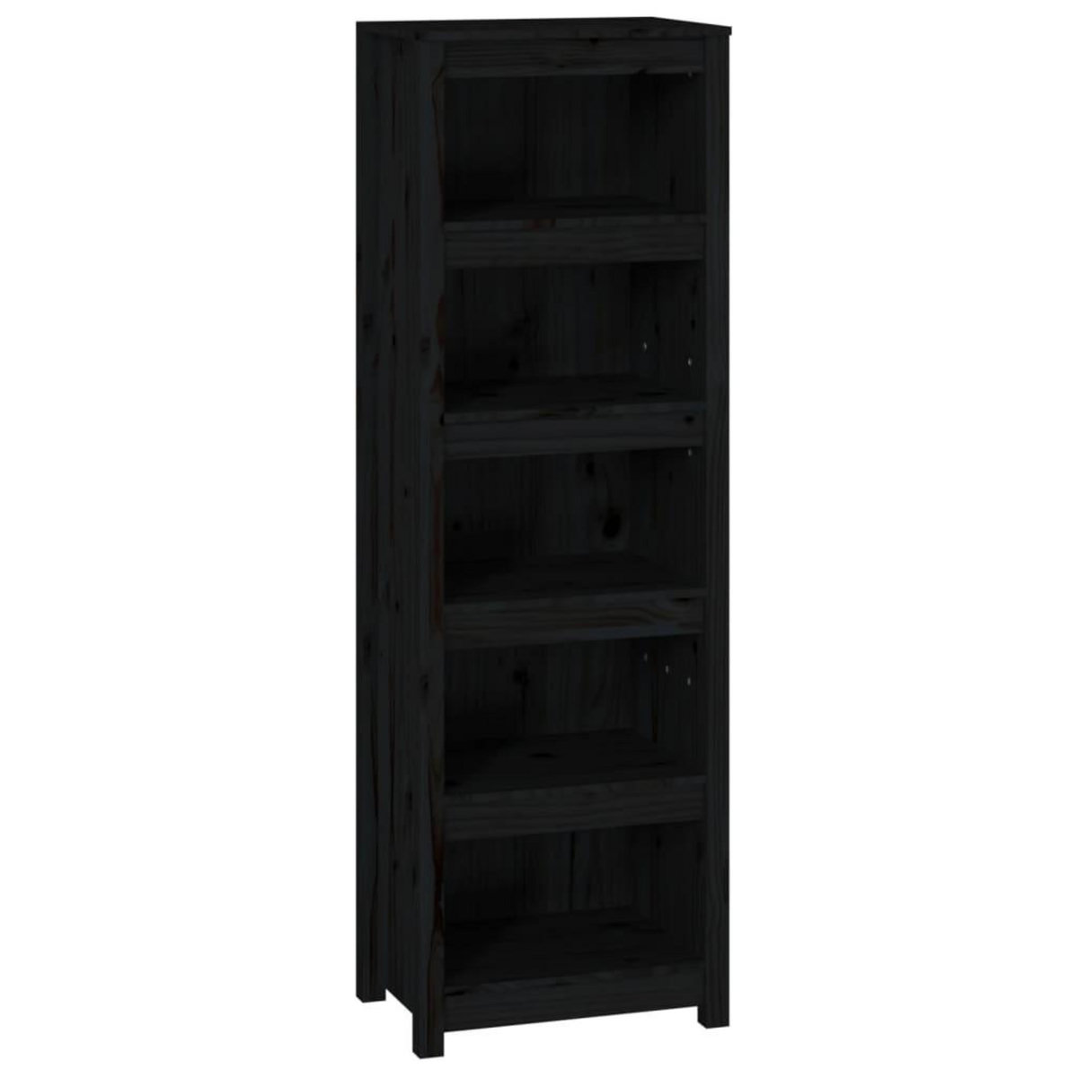 VIDAXL Bibliotheque Noir 50x35x154 cm Bois de pin massif