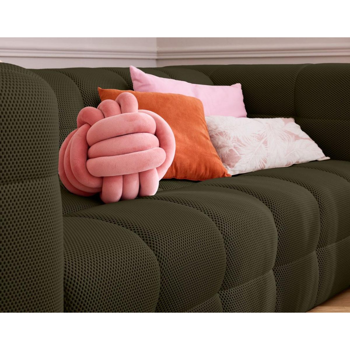 LISA DESIGN Suzano - canapé 3 places - en tissu mailles 3d