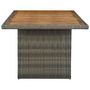 Voir la diapositive 3 : VIDAXL Table de jardin Marron Resine tressee et bois d'acacia massif