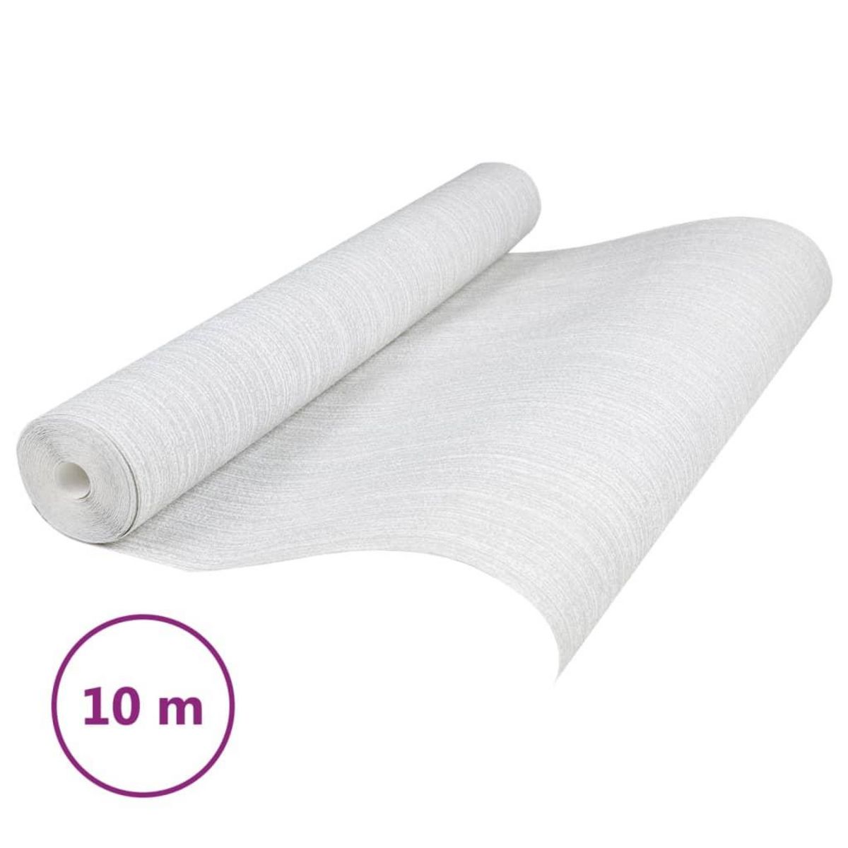 VIDAXL Papier peint 3D couleur unie gris 10x0,53 m non tisse