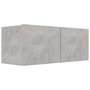 Voir la diapositive 2 : VIDAXL Meuble TV Gris beton 80x30x30 cm Bois d'ingenierie