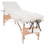 Voir la diapositive 3 : VIDAXL Table de massage pliable et tabouret 10 cm d'epaisseur Blanc