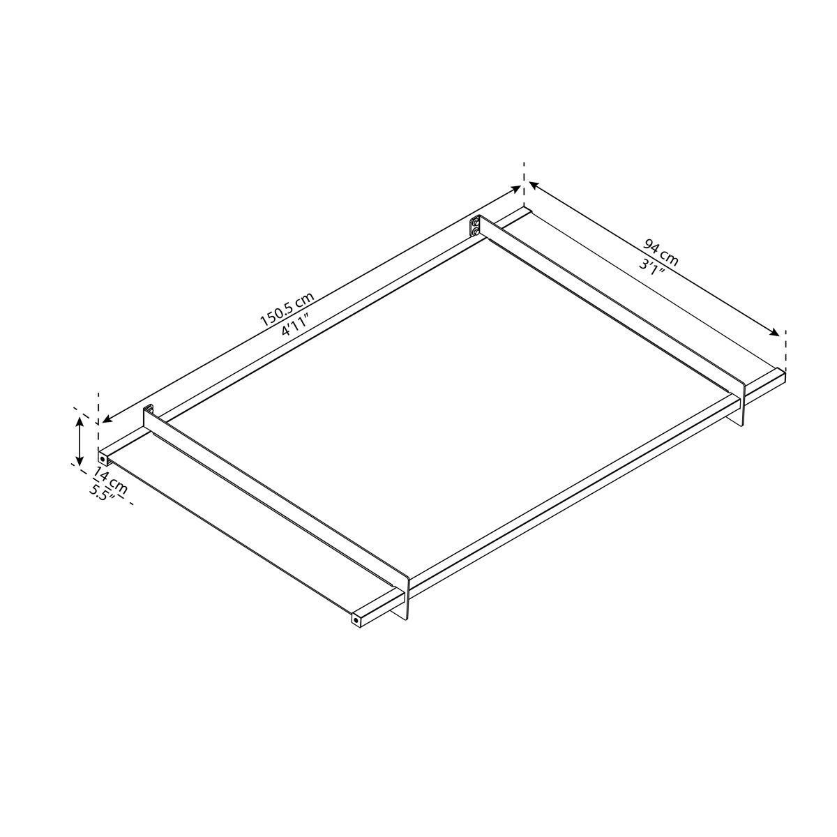 Canopia by PALRAM Marquise - Anthracite - 94x150-5cm - NANCY 1500