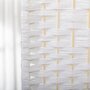 Voir la diapositive 6 : HOMCOM Paravent intérieur 4 panneaux pliables séparateur de pièce bois de peuplier bambou fibres de papier tressée blanc paille