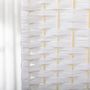 Voir la diapositive 6 : HOMCOM Paravent intérieur 4 panneaux pliables séparateur de pièce bois de peuplier bambou fibres de papier tressée blanc paille
