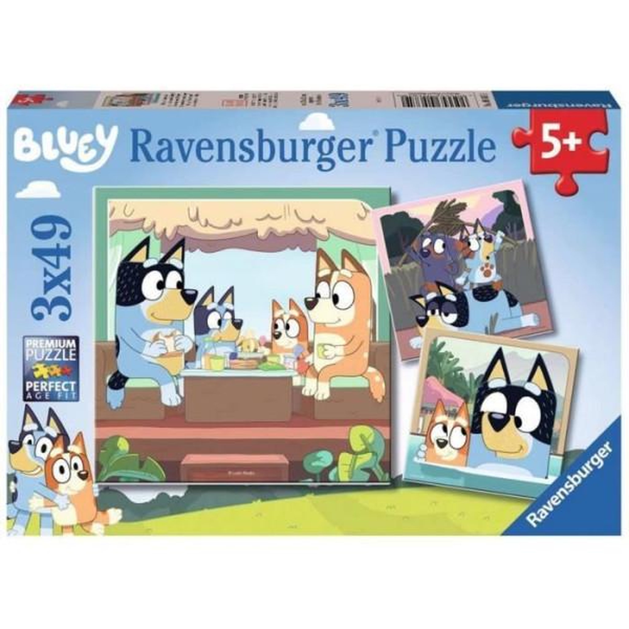 RAVENSBURGER Puzzle 3x49 pieces les aventures de bluey - ravensburger - ludique et educatif - des 5 ans