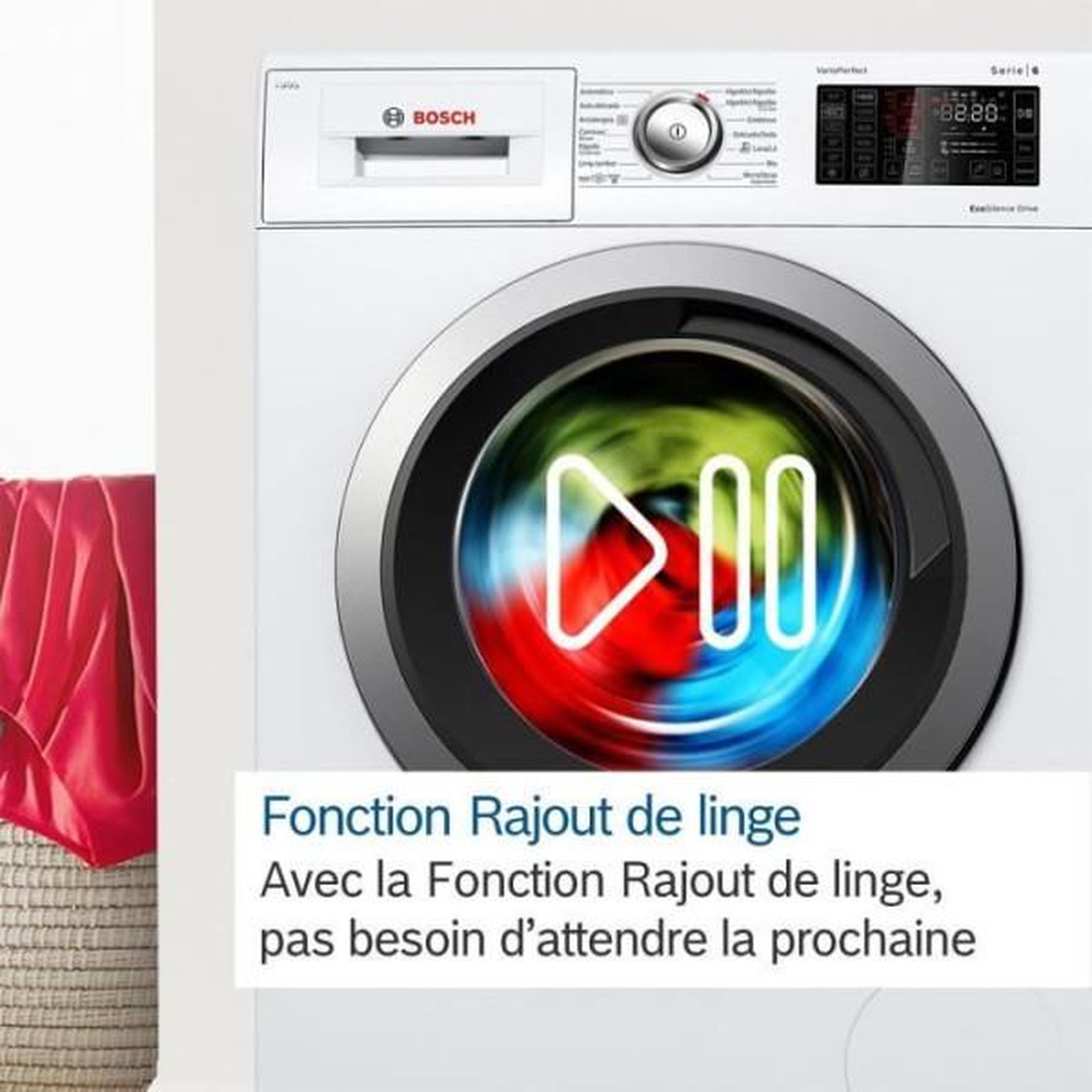 Voir la diapositive 6 : BOSCH Lave-linge frontal 9kg 1400 tours/min blanc - wgg244f1fr
