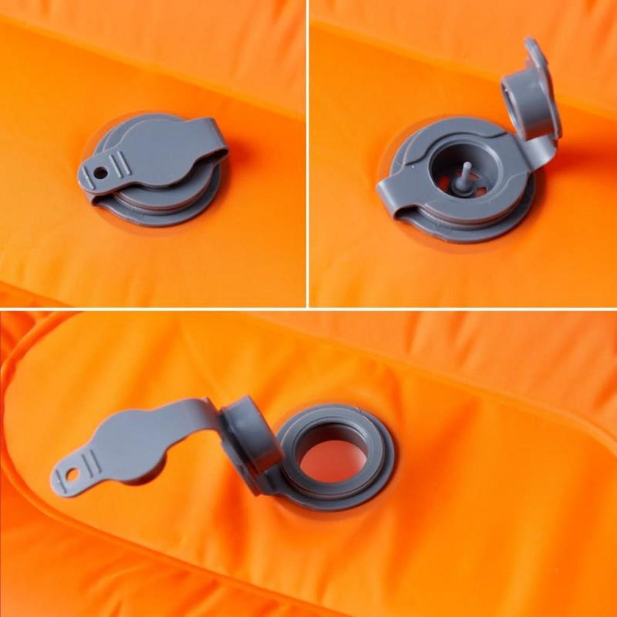 VIDAXL Matelas de camping autogonflant avec oreiller 1 personne orange