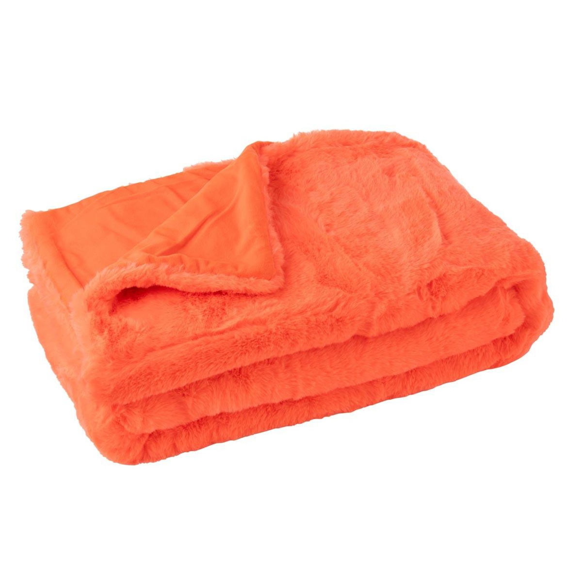 Paris Prix Plaid Imitation Fourrure  Cutie  130x180cm Rouge Fluo