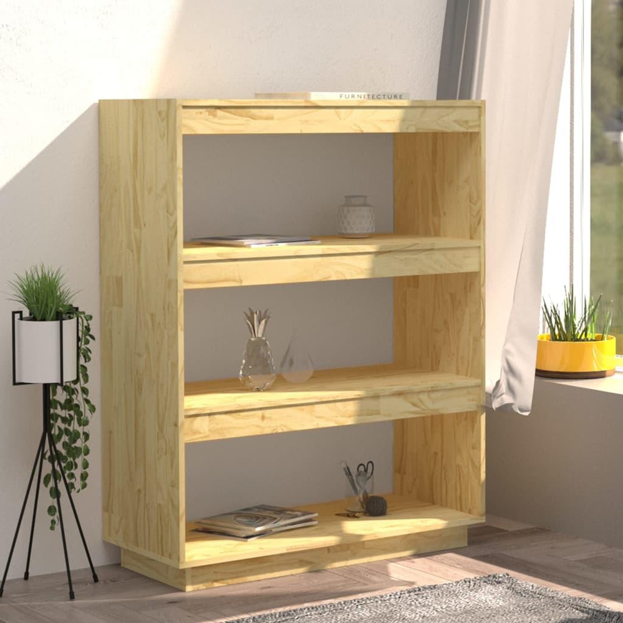 Voir la diapositive 3 : VIDAXL Bibliotheque/Separateur de piece 80x35x103cm bois de pin massif