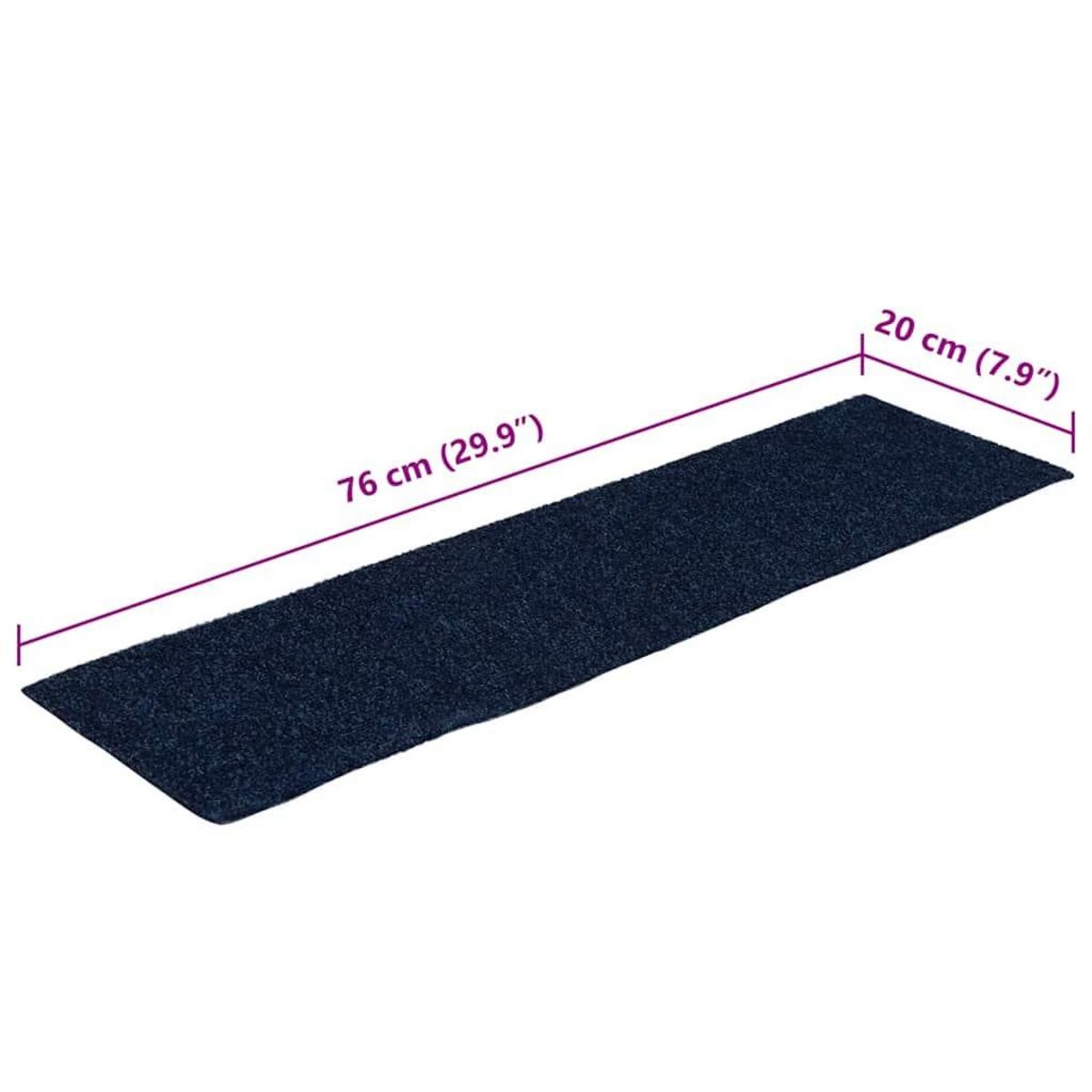 VIDAXL Tapis d'escalier auto-adhesifs 30 pcs bleu 76x20 cm