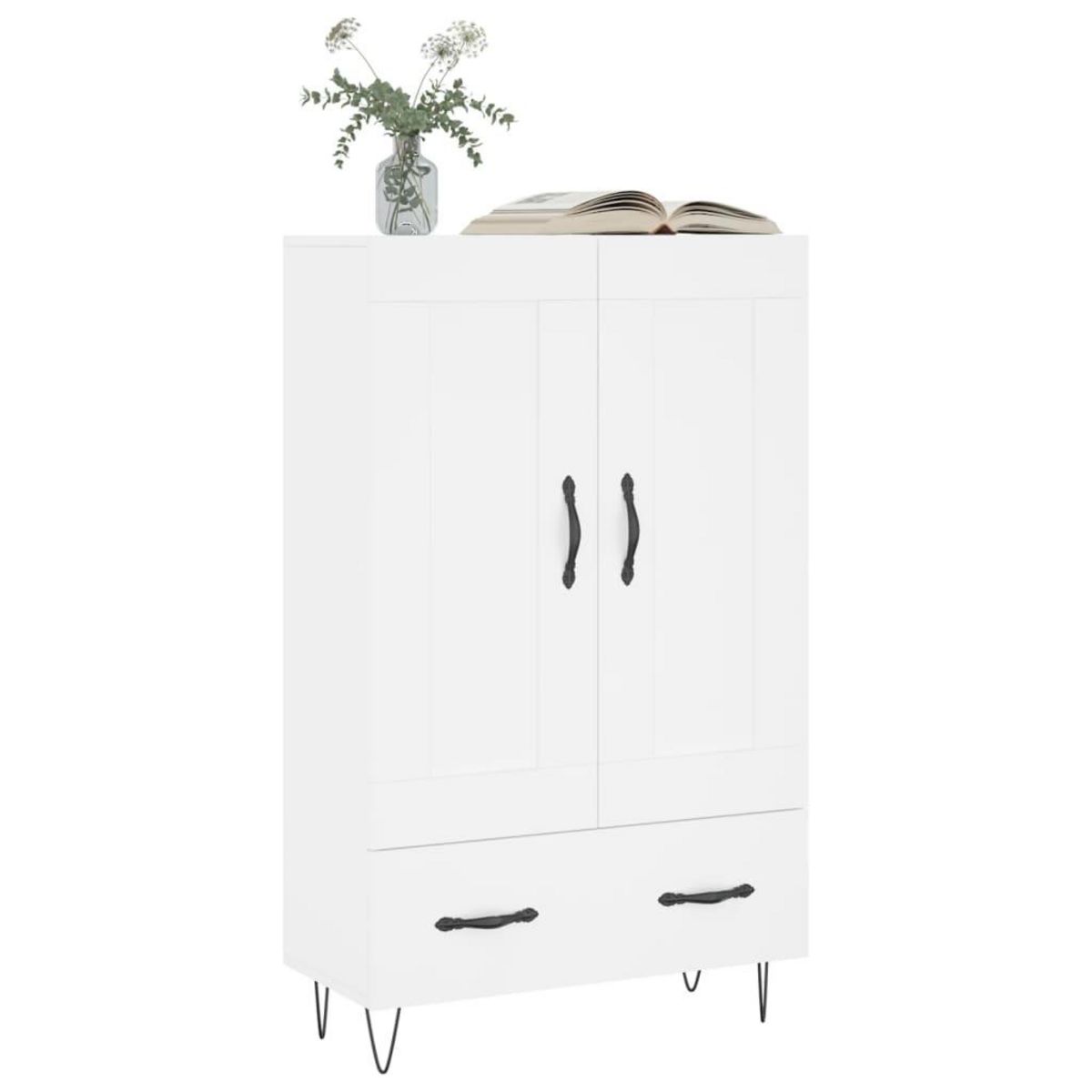 VIDAXL Buffet haut blanc 69,5x31x115 cm bois d'ingenierie